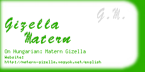 gizella matern business card